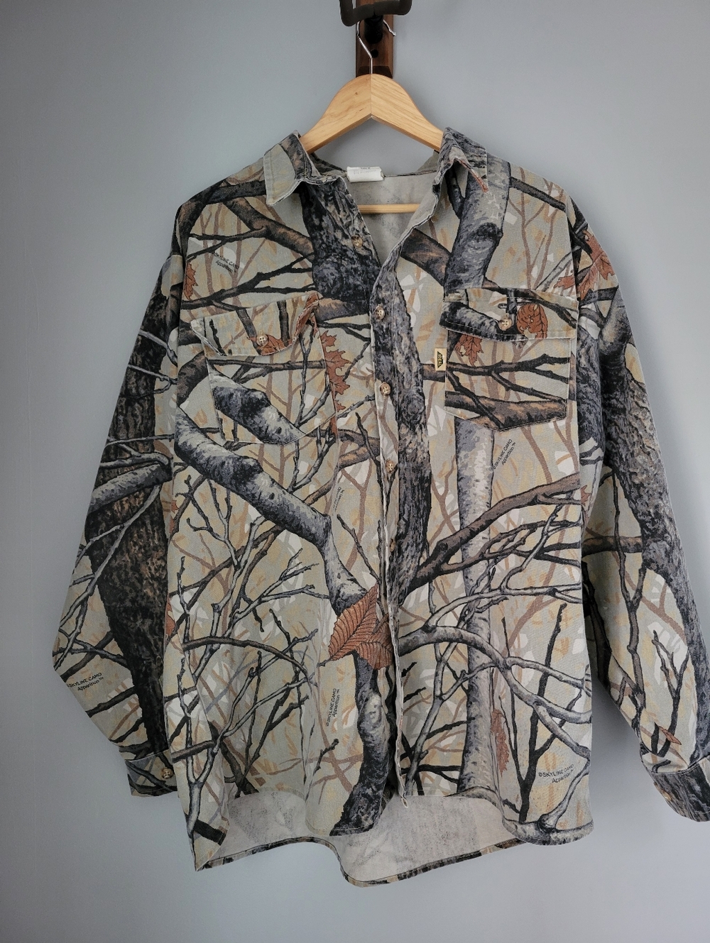 Camo Button-Up Shirt Vintage 1980s/1990s Ideal Made In The USA Size XL